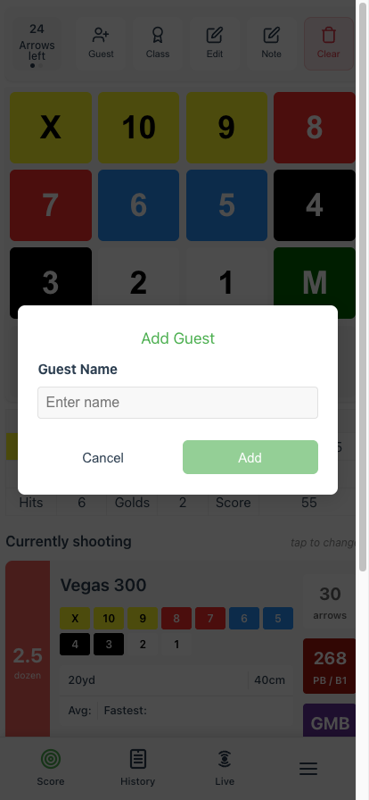 Add guest modal