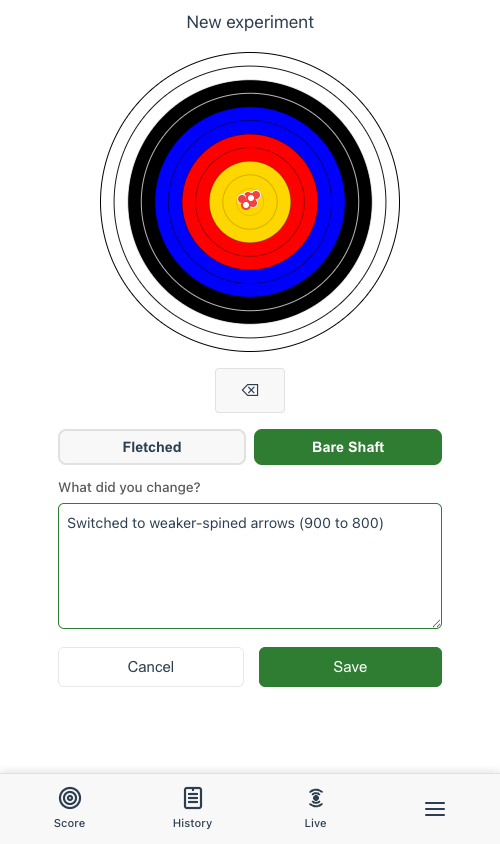 Second experiment with all arrows grouping together in the gold after actioning advice