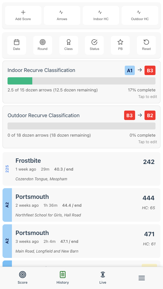 Classification tracking
